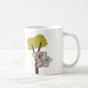 Personlig mugg med baby koala som kramar mamma