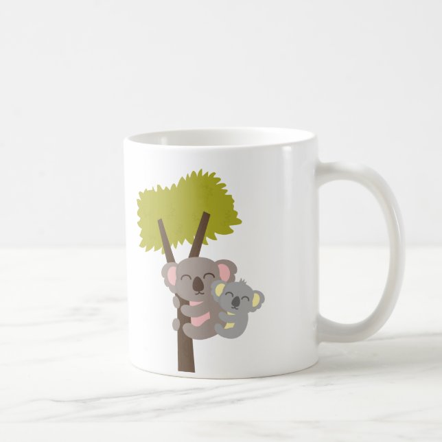Personlig mugg med baby koala som kramar mamma (Höger)