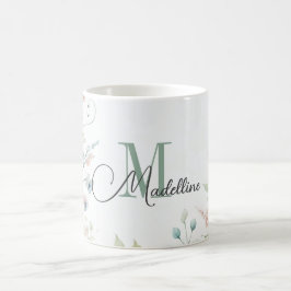 Personlig mugg med Vild Flowers & Grönt Plantor