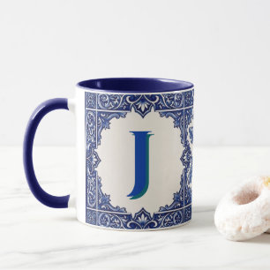 Personlig mugg Portugisisk Azulejo-överstyckning