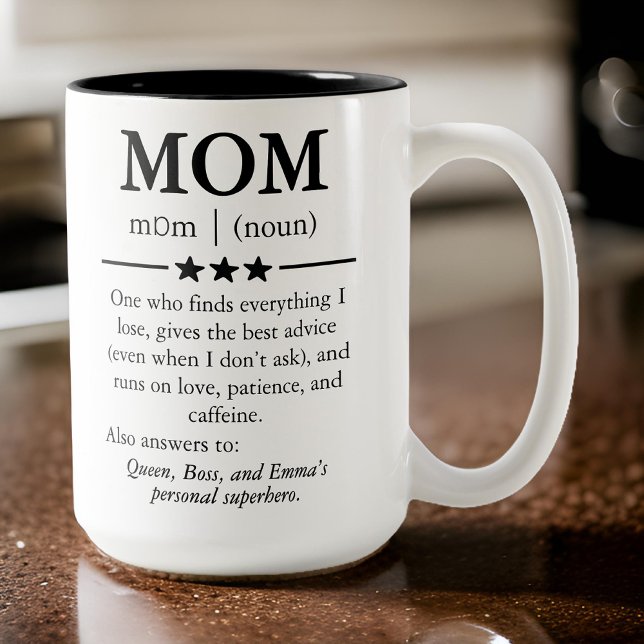 Personlig mugg, Present till mamma, Morsdagspresen Två-Tonad Mugg (custom name mug, gift for mom, mothers day gift, mama gift, birthday gift for mom, mom gift idea)