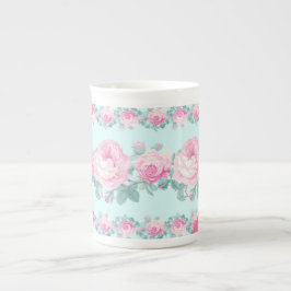 Personlig mugg shabby chic-blommigtens gåva till h benporslin mugg