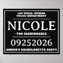 Personlig mugg Shot Signs, Bachelorette Party