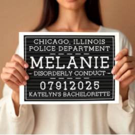 Personlig mugg Shot Signs, Bachelorette Party Poster