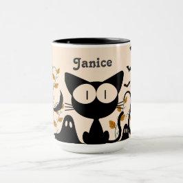 Personlig mugg - Spooky Cute Svarta katter