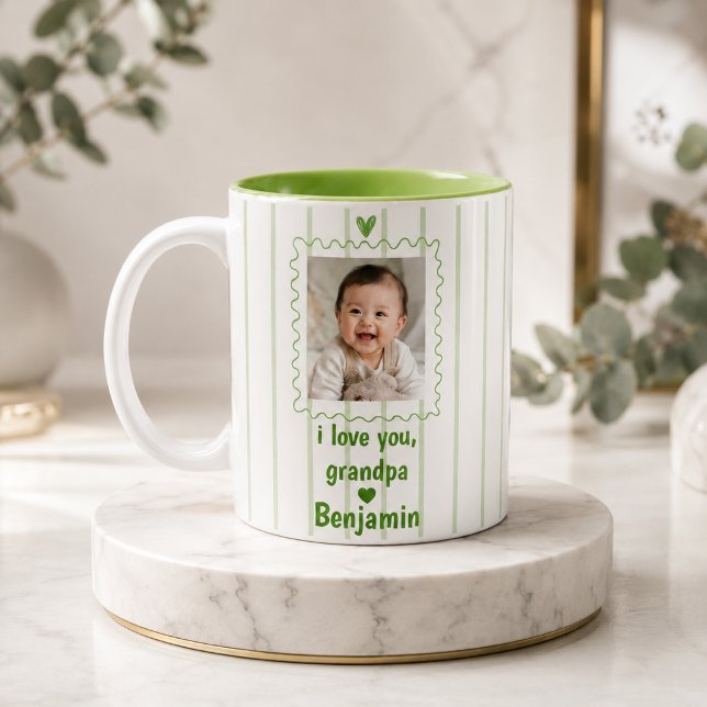 Personlig mugg till farfar med barnbarnsfoto (Skapare uppladdad)