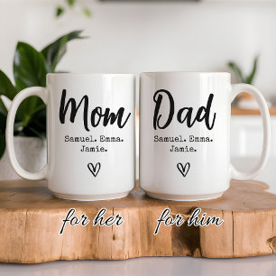 Personlig Mugggåva för Mamma och Pappa för Föräldr Kaffemugg