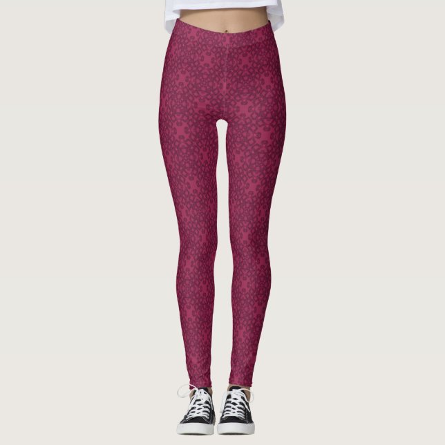 Personlig Mulberry Mönster Leggings (Framsida)