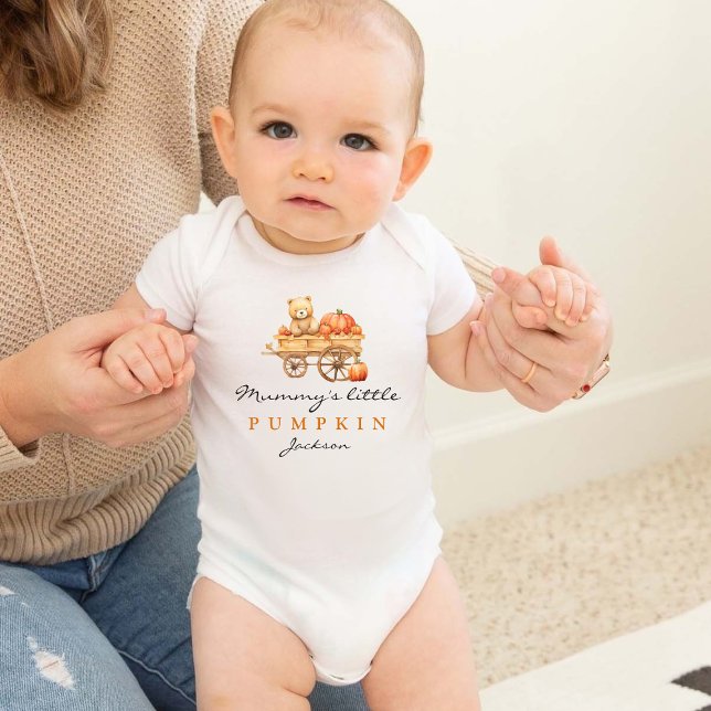 Personlig Mummy's Little Pumpkin Halloween Fall T Shirt (Skapare uppladdad)
