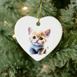 Personlig Munchkin Kitten Julgransprydnad Keramik