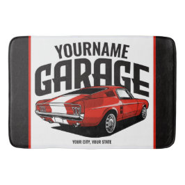 Personlig Muscle Car 1967 Red Fastback Garage Badrumsmatta