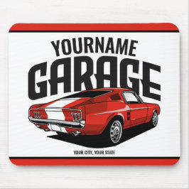 Personlig Muscle Car 1967 Red Fastback Garage Musmatta