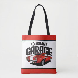 Personlig Muscle Car 1967 Red Fastback Garage Tygkasse