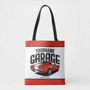 Personlig Muscle Car 1967 Red Fastback Garage Tygkasse