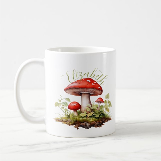 Personlig Mushroom Kaffemugg (Vänster)