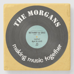 Personlig Music Album Retro Design Stenunderlägg