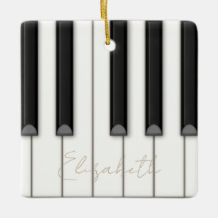 Personlig Music i Piano Nycklar , vacker realism Julgransprydnad Keramik