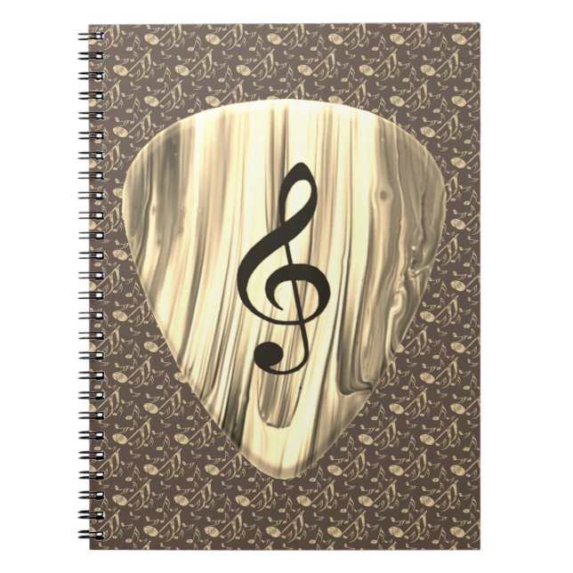 Personlig Music Note Gitarr Plektrum Anteckningsbok (Framsidan)
