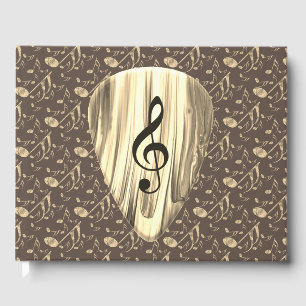 Personlig Music Note Gitarr Plektrum Gästböcker