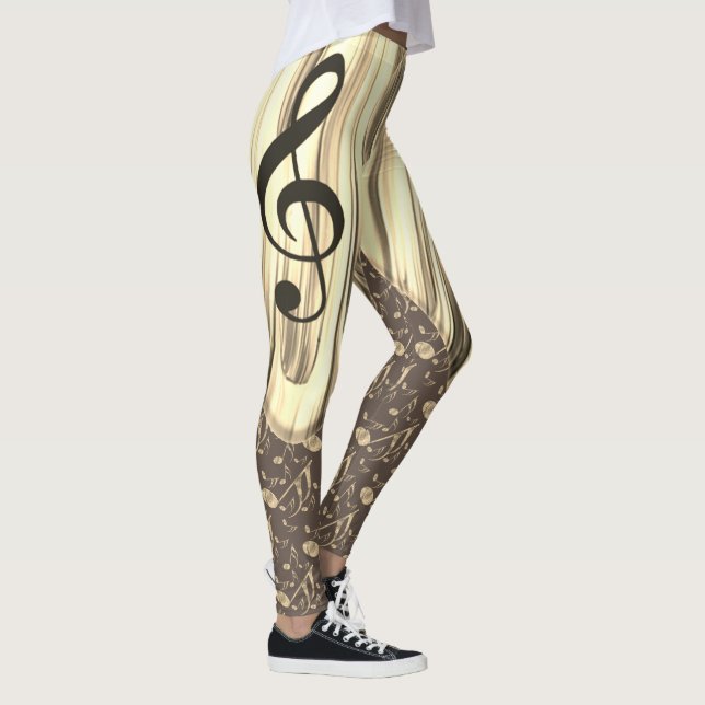 Personlig Music Note Gitarr Plektrum Leggings (Höger)