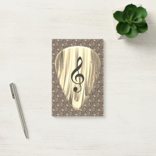 Personlig Music Note Gitarr Plektrum Post-it Block