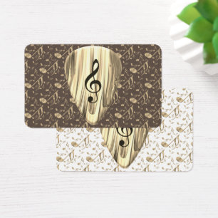 Personlig Music Note Gitarr Plektrum Visitkort