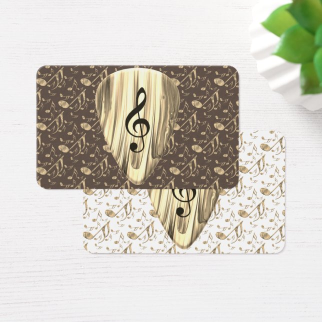 Personlig Music Note Gitarr Plektrum Visitkort (Skivbord)