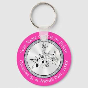 Personlig Music Note Party favors, valfri Tillfäl Nyckelring