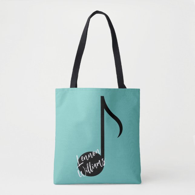 Personlig Music Note Toit Bag Tygkasse (Framsida)