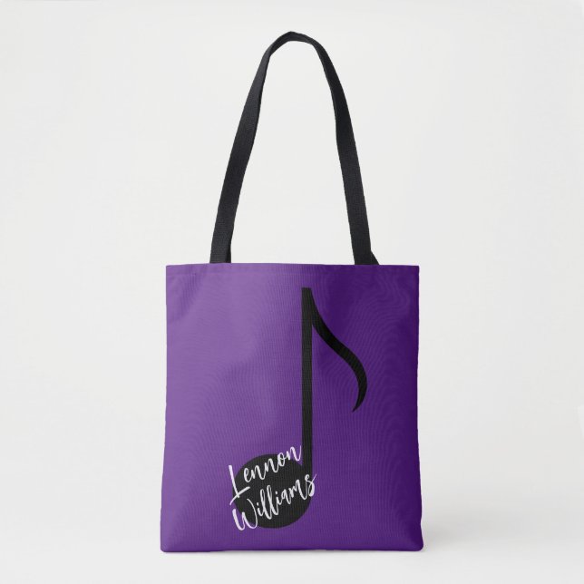 Personlig Music Note Toit Bag Tygkasse (Framsida)