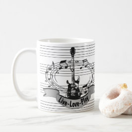 Personlig Music och Guitar Theme Coffee Mugg