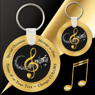 Personlig Music Party favors för valfri Tillfälle Nyckelring