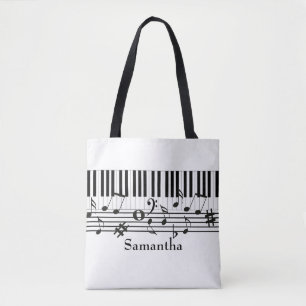 Personlig Music Piano Treble Clef Tygkasse