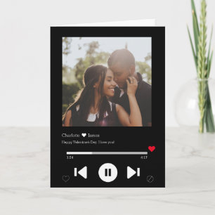 Personlig Music Player Valentiness Photo Kort