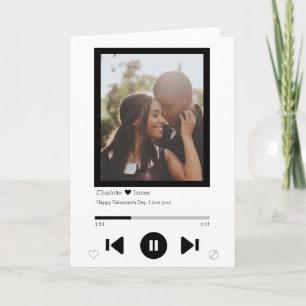 Personlig Music Player Valentiness Photo Kort