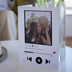 Personlig Music Player Valentiness Photo Kort