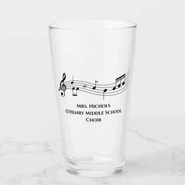 Personlig Music Teacher Musik noter Glaskopp (Framsida)