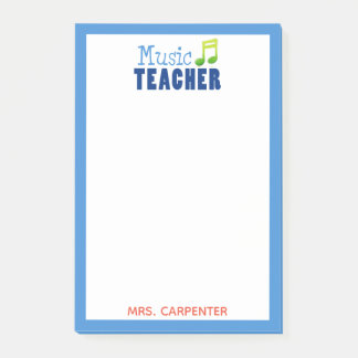Personlig Music Teacher Post-it Block