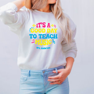 Personlig Music Teacher White Sweatshirt T Shirt
