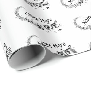Personlig Music Wrapping Papprare i alla FÄRGER Presentpapper