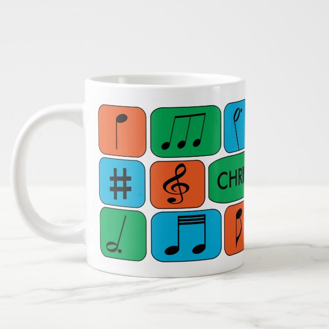 Personlig Musik noter Jumbo Mugg (Vänster)