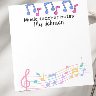Personlig musiklärare musiknot lärare dag anteckningsblock