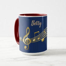 Personlig, musiksymboler, Blue & Red Combo Mugg