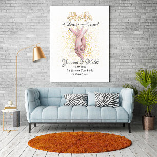 Personlig Muslim Couple Gift Kanvastryck