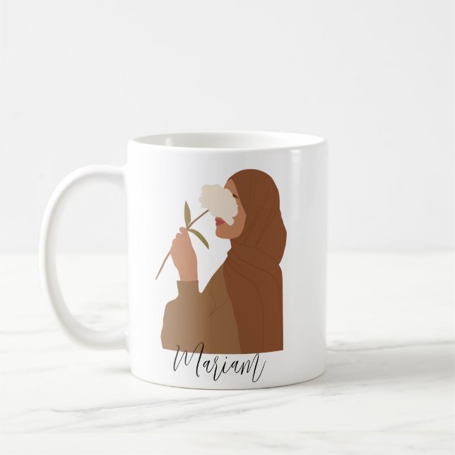 Personlig Muslim Girl Mugg| Hijabi Mugg (Vänster)
