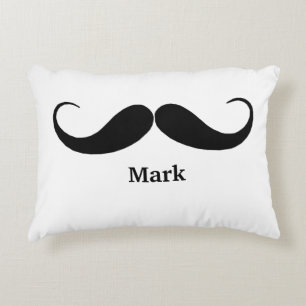 Personlig Mustache Pillow Prydnadskudde