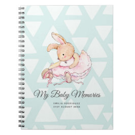Personlig MY BABY MEMORIES - Rabbit Ballerina Anteckningsbok