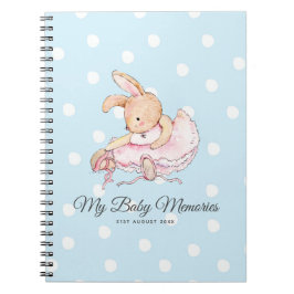 Personlig MY BABY MEMORIES - Rabbit Ballerina Anteckningsbok
