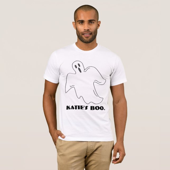 Personlig My Boo Girlkompis Namn Ghost Funny T-shirt (Hel framsida)
