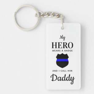 Personlig My Hero Wears A Badge Police Pappa